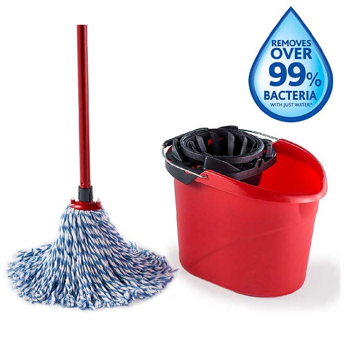SuperMocio Microfibre and Cotton Mop and Bucket Set