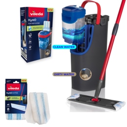Vileda H2PrO Flat Mop and Bucket System Bundle | 1 Additional Refill