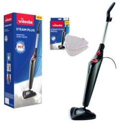 Vileda Steam Mop Plus Bundle | Steam Mop and 4 Mop Pads